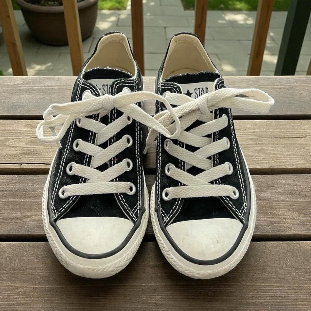 Converse All Star Chuck Taylor Low Cut Black Sneakers Casual Toddler Size 11